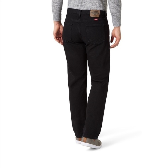 Wrangler Five Star Relaxed Fit Coal Black Jeans Men's 36W x 29L - Picture 3 of 5